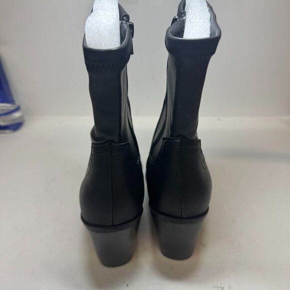 Steve Madden Women 11 M Black Leather Thorn Western Sock Boots NIB IR9 - Picture 6 of 7